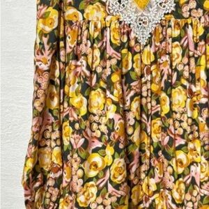 Floral Kids Dress with Lace Detail